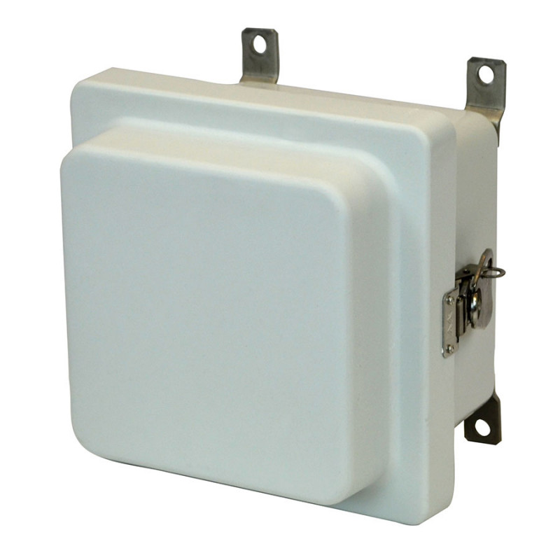 Allied Moulded Enclosure AM-R Series JIC Size 6x6 Twist Latch Hinged Cover, p/n# AM664RT