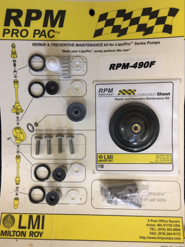 LMI Spare Parts Kit, p/n# RPM-490F