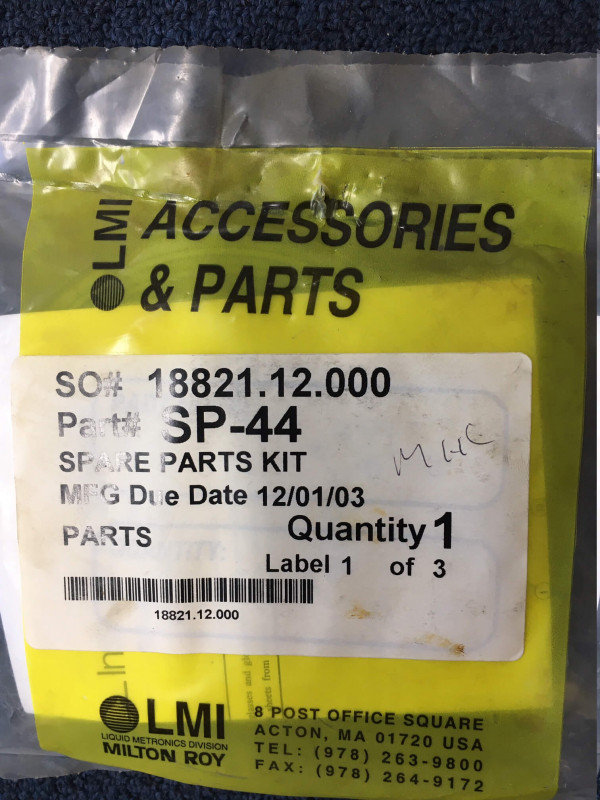 LMI Spare Parts Kit, p/n# SP-44