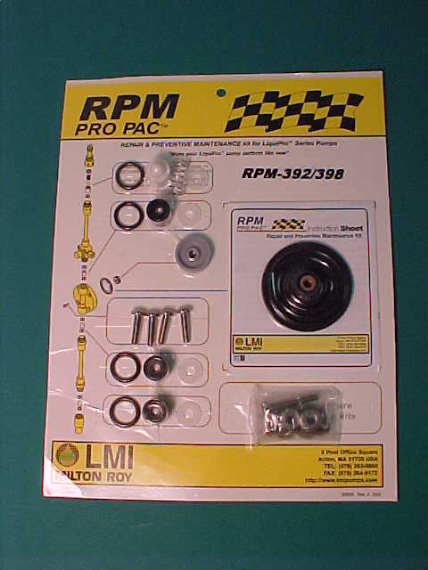 LMI Spare Parts Kit, p/n# RPM-392/398