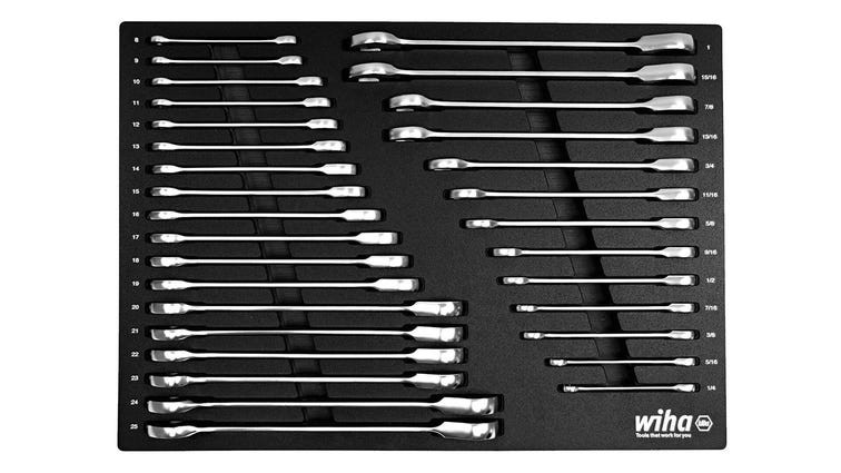 Wiha 31-Piece Ratcheting Wrench Tray Set, p/n# 30392